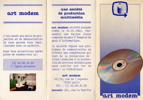Brochure éditée en 1983 (Recto)