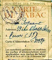 Carte de tabac non datée / Cliquer pour agrandir