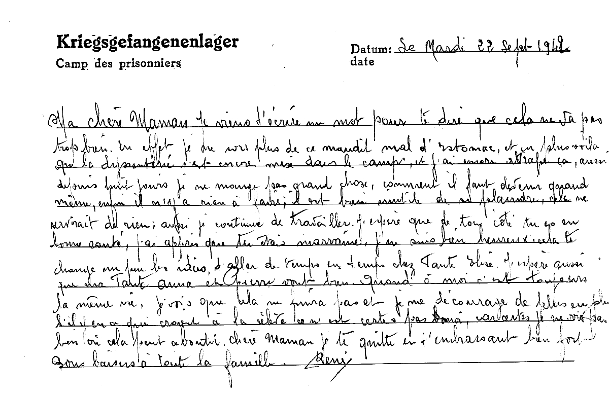 lettre ren Fabre  sa mre