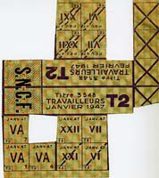 Tickets SNCF (janvier 1947) / Cliquer pour agrandir