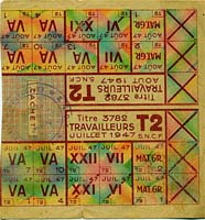 Tickets alimentaires (juillet 1947) / Cliquer pour agrandir