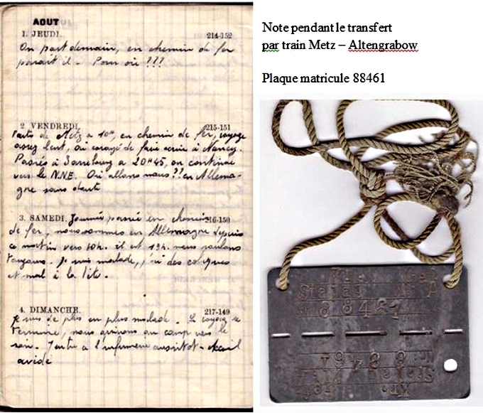 Tison. Plaque. Carnet